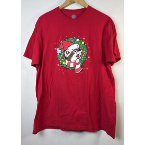 Buc-ee's Christmas Shirt Adult xl Never Calm Red Truck Ugly Holiday bucees